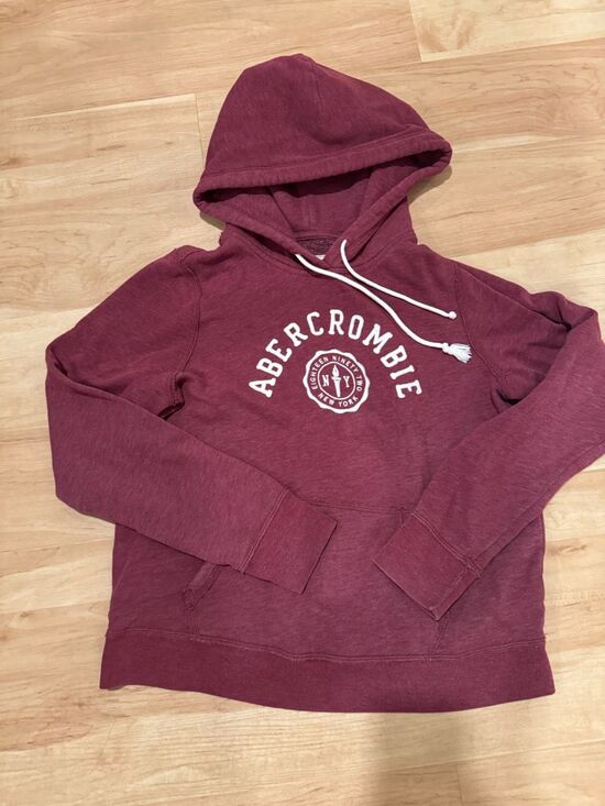 Abercrombie & Fitch Tops - Abercrombie and Fitch Women's Maroon Pullover Vintage Sweatshirt Size Large